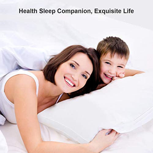 Kindak Bed Pillow, Bed Pillows White Hypoallergenic Dust Mite Resistant with Zipper Adjustable Loft Shred Fiber, Reading Bed Rest Pillows Down for Home Hotel Collection Sleeping Bedding (Pillow) - Thumbnail 6