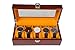 Easby Manor Watch Case 5 Slot Beautiful Cherry Wood Watch Box for Men Watch Box Display Case Plush All Size Apricot Pillow Watch Organizer