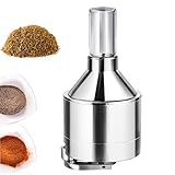Powder Spice Grinder Hand Mill Funnel，Aluminum Spice Mills Powder Grinder Travel Set With Accessories by DmHirmg (Sliver 1 pc)