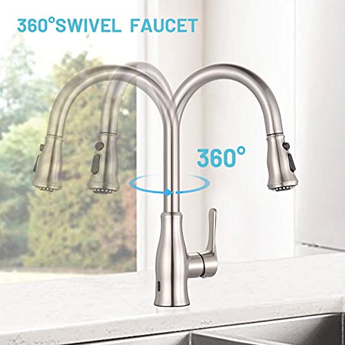 Touchless Kitchen Faucet, Automatic Motion Sensor Sink Faucet with 3