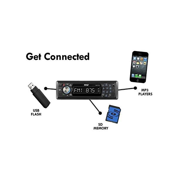Pyle-AMFM-MPX-In-Dash-Marine-Detachable-Face-Radio-with-SDMMCUSB-Player-and-Bluetooth-Wireless-Technology