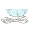 Elegant Designs LT3335-CBL Textured Glass Table Lamp, Clear Blue/White