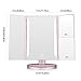 EASEHOLD Makeup Vanity Mirror Rechargeable with 3 Color 42 LEDs Dimmable Lights 1X/10X Magnifying 90°Rotation Cosmetic Beauty Portable Detachable Countertop Circle Tabletop Desk Face Mirror 2 Pack