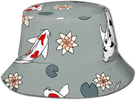 Japanese Carp Koi Bucket Sun Hat 