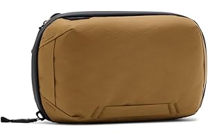 Peak Design Tech Pouch, Coyote, Electronics Organizer for Travel or Everyday Carry, Origami-Style Storage, Cable Pass-Through, Weatherproof, Gear Carry Bag for Men and Women