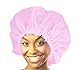 Donna Super Jumbo Shower Cap Waterproof Material 1pc for Women or Men Shower Cap for Roller Sets, Afros, Twist, Silk Wraps and More Reusable, 1PC PINK COLOR