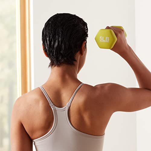 Amazon Basics Neoprene Dumbbell Hand Weights for Exercise and Muscle Toning