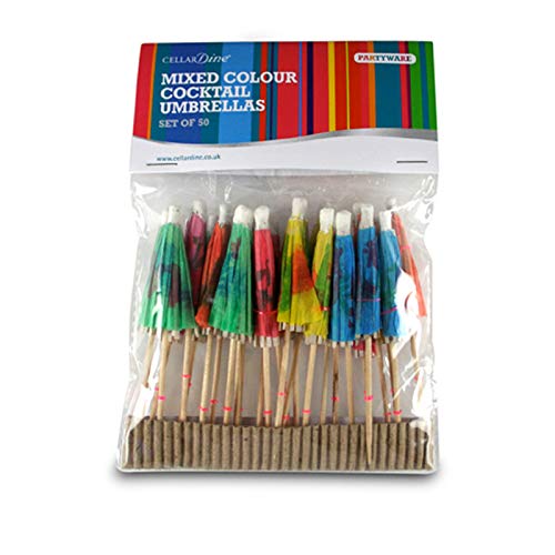 Cocktail Umbrellas - Set of 50 - multiple colors, Cocktail Accessoires