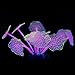Uniclife Silicone Coral Plant Decorations Glowing Artificial Ornament for Fish Tank Aquarium, Yellow, Ball Shape