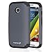 Fosmon HYBO-DUOC Slim Fit Dual-Layer Hybrid Case for Motorola Moto E (1st Gen, 2014) (Black/Dark Gray)