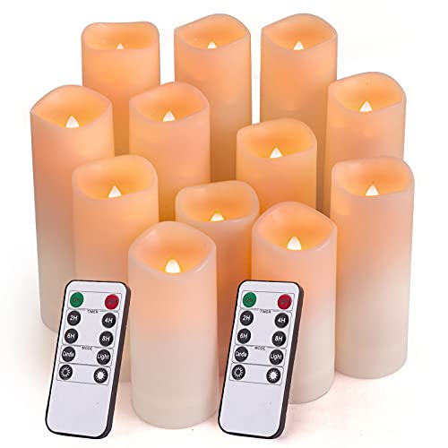 Comenzar Flameless Candles With remote Battery Operated Candles Outdoor