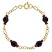 In Season Jewelry 14k Gold Plated Simulated Azabache Evil Eye Protection Baby Bracelet 4.5