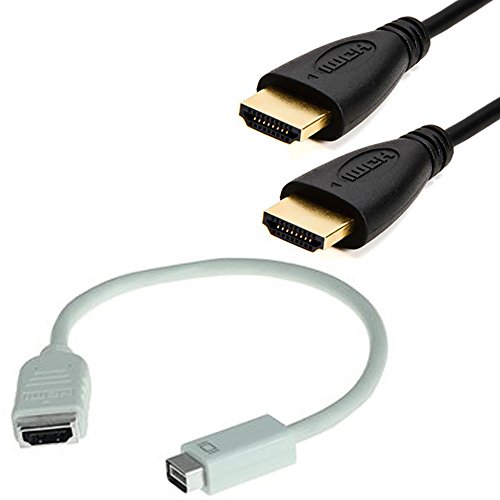 Fosmon Mini-DVI to HDMI Adapter with 6ft HDMI Cable for Macintosh