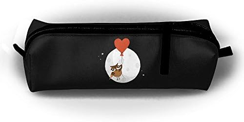 Owls Pizza Heart Ballon Zipper Pen Bag,Stationery Pouch,Multi-colored Pencil Bag Case Cosmetic Bags