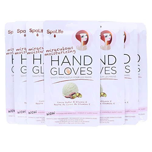Spa Life Restoring Miraculous Moisturizing Hand Gloves (Cocoa Butter + Vitamin E 8 Pack)