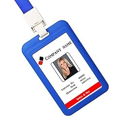 Vertical ID Card Badge Holder with Detachable