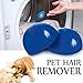Pet Hair Remover Reusable Lint Removal Fur Catcher Remove Hair from Dogs and Cats for Laundry Dryer, Furniture, Couch, Carpet, Clothing (Blue)