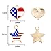 Geyoga 40 Pieces American Flag Heart Charms USA Star Charms Heart Flag Pendant with Gold Plated Ornament for 4th of July DIY Decoration