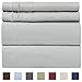Extra Deep Pocket Queen Sheet Set - 4 Piece Breathable & Cooling Bed Sheets - Hotel Luxury Sheet Set - Soft, Wrinkle Free & Comfy - Easily Fits Extra Deep Mattresses - Deep Pocket Light Grey Sheets