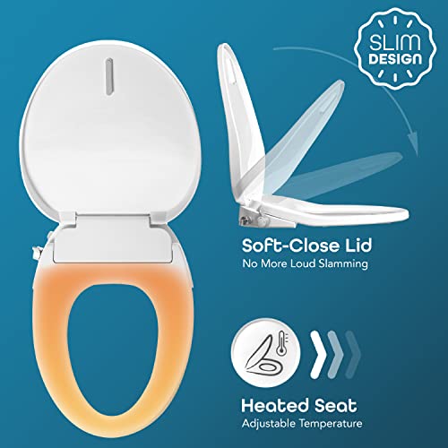 BidetMate 700S Series Electric Bidet Smart Toilet Seat with Side Knob Control Instant Heated