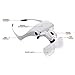 LED Illuminated Headband Magnifier, Nydotd Upgraded Eyeglasses Bracket/Headband Interchangeable Head Mount Magnifying Glasses for Reading, Jewelry, Electronic Repair 5 Replaceable Lenses