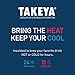 Takeya Actives Insulated Stainless Steel Water Bottle with Spout Lid, 64 Ounce, Onyx
