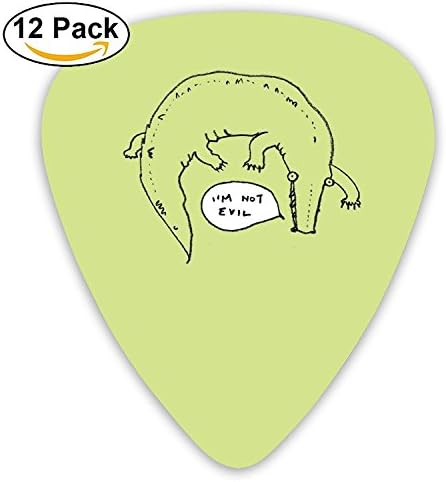 Crocodiles Aren't Evil Guitar Picks for Acoustic - 12 Pack CUILL Plectrums Includes Thin, Medium & Heavy Gauges -