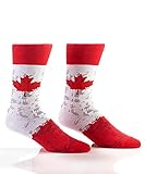 Yo Sox Canada Pride Cool Men's Red Crew Socks - Funky Socks for Dress or Casual Wear Size 7-12