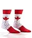 Yo Sox Canada Pride Cool Men's Red Crew Socks - Funky Socks for Dress or Casual Wear Size 7-12