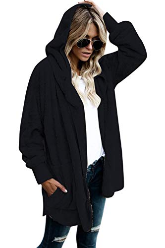 black fuzzy jacket womens