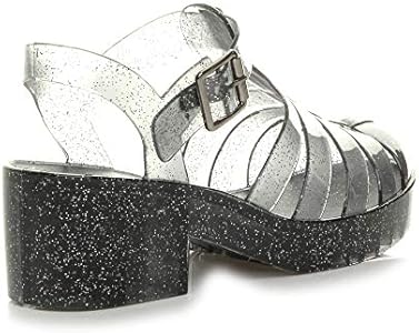 90s vintage logo mid heel sandals