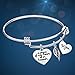 Elegant Chef A Piece of My Heart is in Heaven Mom Memories Expandable Bangle Bracelet Sympathy Gift