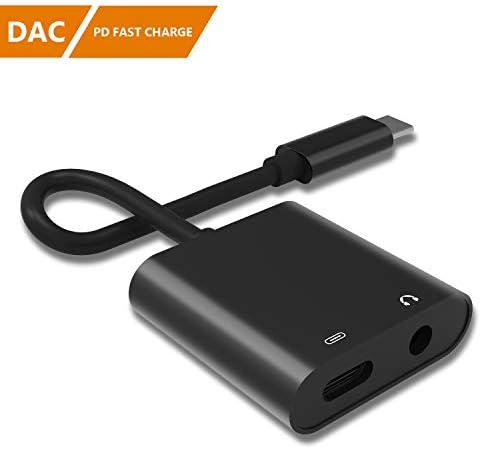 Pixel 2 Type C Audio Adapter, HUIRID 2 in 1 USB Type C to 3.5mm Headphone Jack Adapter Support Fast Charging + Wire Control for Pixel 2/XL, HTC U, Huawei, LG, Essential PH-1, M acBook Pro and More