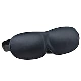 AUVON iSleep Eye Mask for Sleeping, Contoured & Comfortable 3D Sleep Mask with Deep Molded Eye Cup and 99% Light Blocking Performance for Naps, Insomnia, Dry-eye Sufferers and More (Black)