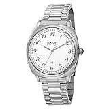 August Steiner Men's AS8160SS Silver-Tone Watch with Link Bracelet