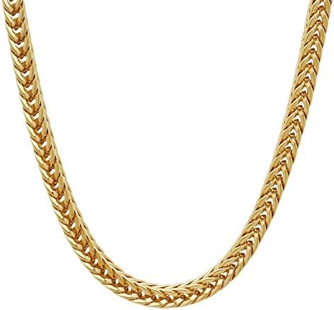 QLBBP Jewellery Women Gifts Ladies Girls Crystal/Silver/Gold Pendant Necklace 14k Gold Plated Franco Chain Necklace