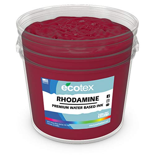 Ecotex RHODAMINE RED Water Based Discharge Ink for Screen Printing - Non Phthalate Formula for Fabric/Textiles - Pint-16 oz.