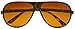 SunglassUP Demi Tortoise Round Plastic Aviator Large Sunglasses w/Blue Blocking Amber Lens