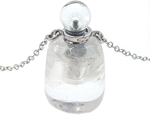 Kate Avenue Sterling Silver Gemstone Aromatherapy Essential Oil Diffuser Necklace,Perfume and Mosquito Repellent Necklace