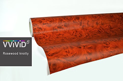 Rosewood knotty wood grain vinyl car, furniture, appliances wrap 3MIL 2ft x 4ft RHINOC DIY 3MIL-VViViD8