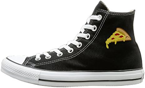 Hilo Canvas Shoes Pepperoni Pizza Hi-Top Unisex Canvas Sneaker- Season Lace Ups Shoes Casual Trainers Men And Women 37