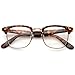 zeroUV - Vintage Inspired Classic Horn Rimmed Nerd Horn Rimmed UV400 Clear Lens Glasses