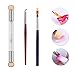 WOKOTO 3Pcs Nail Gradient Sponges Brush Pens Kit With Double Head Nail Sponge Pen Nail Gradient Brushes 3 Different Ombre Brushes For Gel Nails