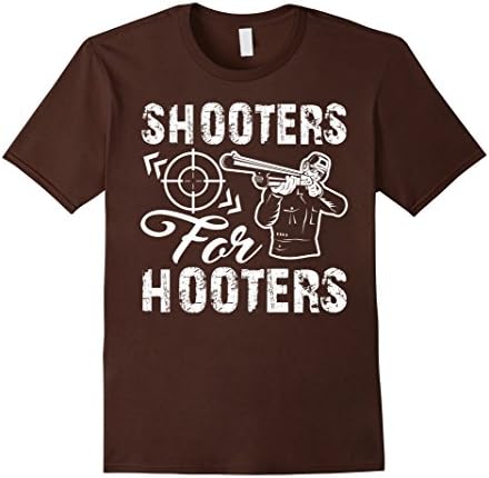 Men's Shooters Shirt - Shooters For Hooters Tee Shirt XL Brown