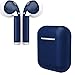 AirPod Skins & Charging Case Cover – Protective Silicone Cover and Stylish Wraps Bundle Compatible with Apple AirPods (Midnight Blue Case & Skin)