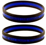 Heroes Live Forever Thin Blue Line Wristband