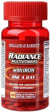 Holland & Barrett Radiance Multi Vitamins & Iron One A Day 60 Coated Tablets