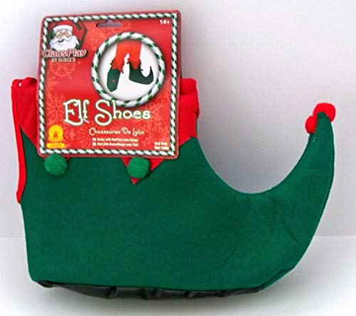 Rubie's Adult Costume Elf Shoes, Green/Red, One Size