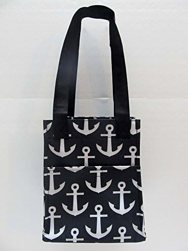 Cooler Bag Insulated Lunch Bag Portable Carry Storage Lunch Tote Bag ( Anchors Black)