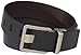 Calvin Klein Men's 38mm Feather Edge Semi Shine Belt With Smooth Leather Harness And Engraved Logo, Black/Brown, 38